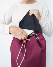 MULINU Daypack BERTA Bordeaux Model Backpack Tasche Deckel