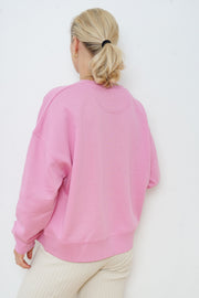 Crewneck Sweatshirt Pink Herz Neon