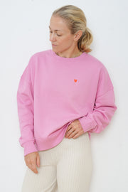 Crewneck Sweatshirt Pink Herz Neon