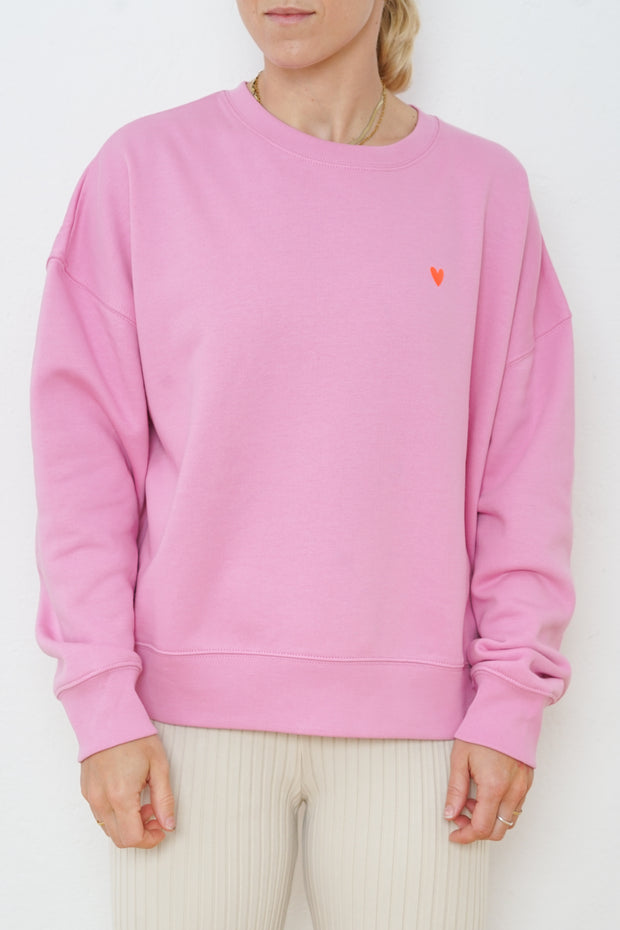 Crewneck Sweatshirt Pink Herz Neon