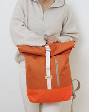 ALBERT 2 INDIVIDUAL Rolltop Rucksack Colour Block Orange