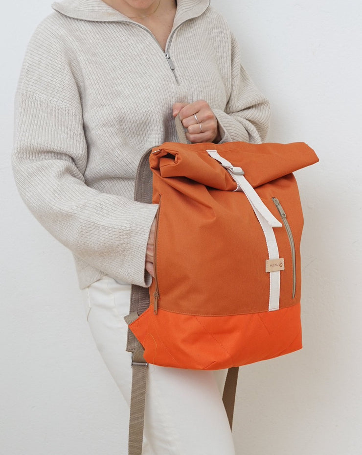 ALBERT 2 INDIVIDUAL Rolltop Rucksack Colour Block Orange