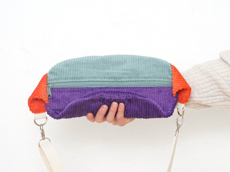 Hipbag HENNES INDIVIDUAL kord Colour Blocking Lila