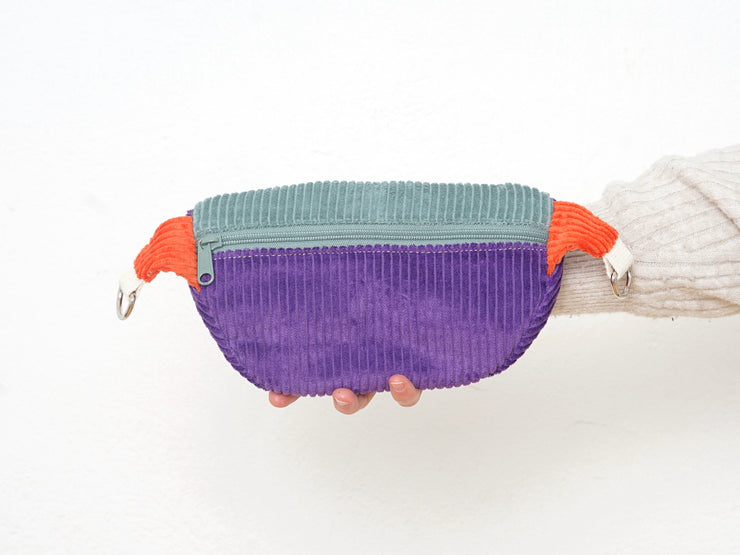 Hipbag HENNES INDIVIDUAL kord Colour Blocking Lila