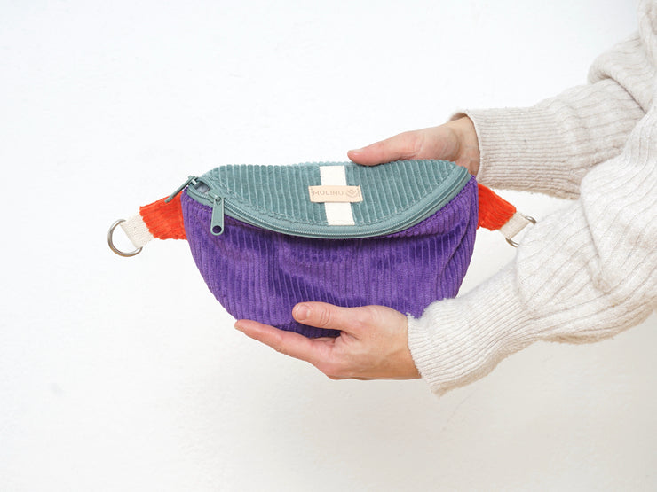 Hipbag HENNES INDIVIDUAL kord Colour Blocking Lila