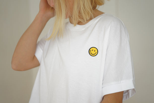 Fließendes Damen T-shirt Smiley